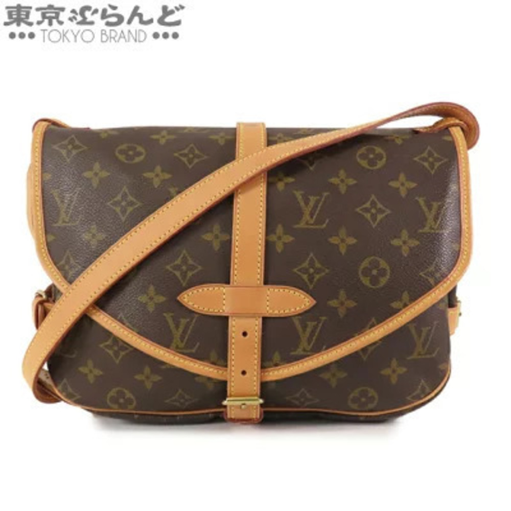 Louis Vuitton Saumur Shoulder Bag Monogram Canvas Brown